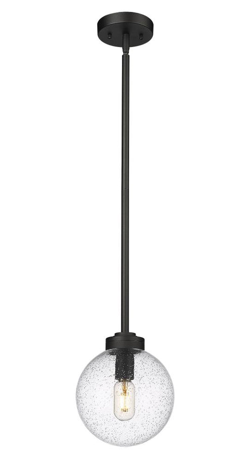 Z-Lite Laurent 1 Light Outdoor Pendant in Black Finish Model: 599P8-BK