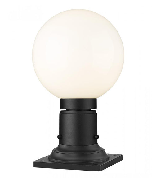 Z-Lite Laurent 1 Light Outdoor Pier Mounted Fixture in Black Finish Model: 597PHM-533PM-BK