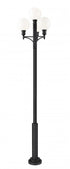 Z-Lite Laurent 1 Light Outdoor Post Mount Fixture in Black Finish Model: 597PHB-4-5010P-BK