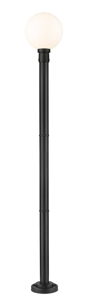 Z-Lite Laurent 1 Light Outdoor Post Mounted Fixture in Black Finish Model: 597PHB-567P-BK