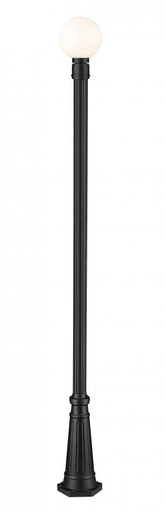 Z-Lite Laurent 1 Light Outdoor Post Mounted Fixture in Black Finish Model: 597PHM-519P-BK