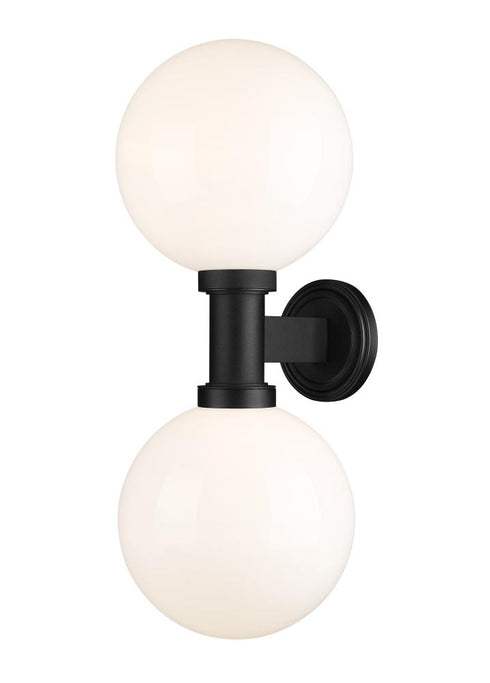 Z-Lite Laurent 2 Light Outdoor Wall Light in Black Finish Model: 597B2-BK