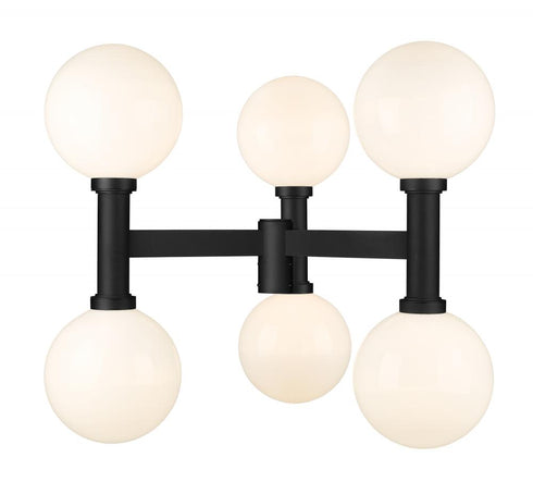 Z-Lite Laurent 6 Light Outdoor Post Mount Fixture in Black Finish Model: 597BP6-BK