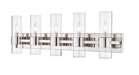 Z-Lite Lawson 5 Light Vanity in Brushed Nickel Finish Model: 343-5V-BN