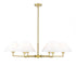 Z-Lite Leila 6 Light Chandelier in Brushed Nickel Finish Model: 744-44R-BN