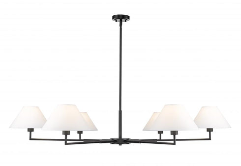 Z-Lite Leila 6 Light Chandelier in Brushed Nickel Finish Model: 744-63R-BN