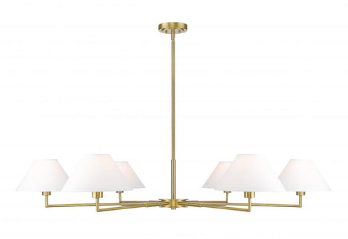 Z-Lite Leila 6 Light Chandelier in Brushed Nickel Finish Model: 744-63R-BN