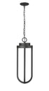 Z-Lite Leland 1 Light Outdoor Chain Mount Ceiling Fixture in Sand Black Finish Model: 5005CHB-BK-LED