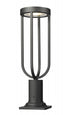 Z-Lite Leland 1 Light Outdoor Pier Mounted Fixture in Sand Black Finish Model: 5005PHM-533PM-BK-LED