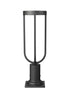 Z-Lite Leland 1 Light Outdoor Pier Mounted Fixture in Sand Black Finish Model: 5005PHM-533PM-BK-LED