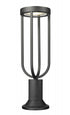 Z-Lite Leland 1 Light Outdoor Pier Mounted Fixture in Sand Black Finish Model: 5005PHM-553PM-BK-LED