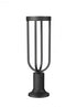Z-Lite Leland 1 Light Outdoor Pier Mounted Fixture in Sand Black Finish Model: 5005PHM-553PM-BK-LED