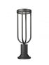Z-Lite Leland 1 Light Outdoor Pier Mounted Fixture in Sand Black Finish Model: 5005PHM-553PM-BK-LED
