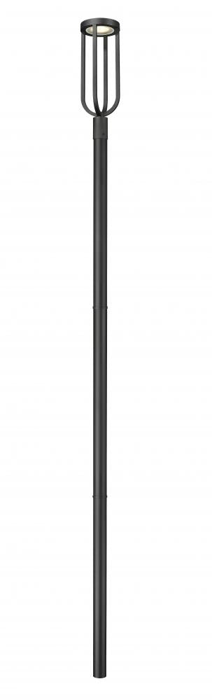Z-Lite Leland 1 Light Outdoor Post Mounted Fixture in Sand Black Finish Model: 5005PHB-5009P120-BK