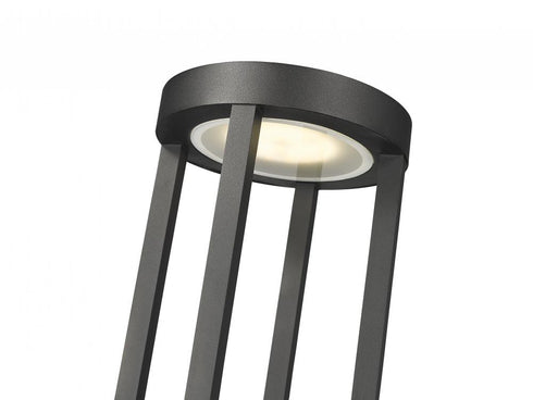 Z-Lite Leland 1 Light Outdoor Post Mounted Fixture in Sand Black Finish Model: 5005PHB-5009P120-BK