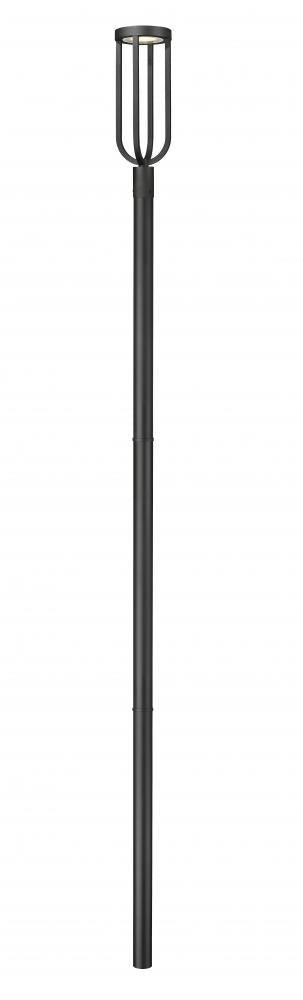 Z-Lite Leland 1 Light Outdoor Post Mounted Fixture in Sand Black Finish Model: 5005PHB-5009P120-BK