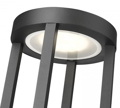 Z-Lite Leland 1 Light Outdoor Post Mounted Fixture in Sand Black Finish Model: 5005PHB-5009P96-BK-L