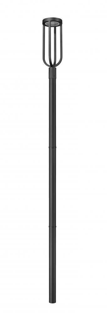 Z-Lite Leland 1 Light Outdoor Post Mounted Fixture in Sand Black Finish Model: 5005PHB-5009P96-BK-L