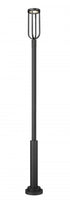 Z-Lite Leland 1 Light Outdoor Post Mounted Fixture in Sand Black Finish Model: 5005PHB-5010P-BK-LED