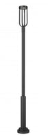 Z-Lite Leland 1 Light Outdoor Post Mounted Fixture in Sand Black Finish Model: 5005PHB-5010P-BK-LED
