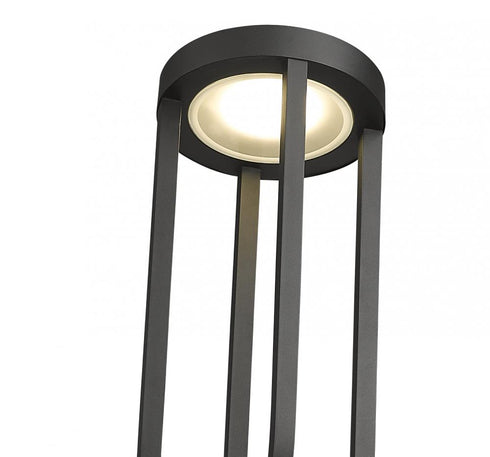 Z-Lite Leland 1 Light Outdoor Post Mounted Fixture in Sand Black Finish Model: 5005PHB-5010P-BK-LED