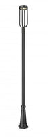 Z-Lite Leland 1 Light Outdoor Post Mounted Fixture in Sand Black Finish Model: 5005PHB-5011P-BK-LED