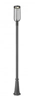 Z-Lite Leland 1 Light Outdoor Post Mounted Fixture in Sand Black Finish Model: 5005PHB-519P-BK-LED