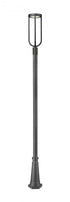 Z-Lite Leland 1 Light Outdoor Post Mounted Fixture in Sand Black Finish Model: 5005PHB-519P-BK-LED