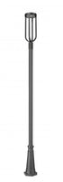 Z-Lite Leland 1 Light Outdoor Post Mounted Fixture in Sand Black Finish Model: 5005PHB-519P-BK-LED