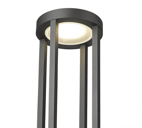 Z-Lite Leland 1 Light Outdoor Post Mounted Fixture in Sand Black Finish Model: 5005PHB-567P-BK-LED