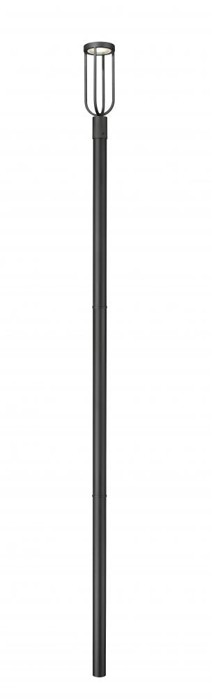 Z-Lite Leland 1 Light Outdoor Post Mounted Fixture in Sand Black Finish Model: 5005PHM-5009P120-BK