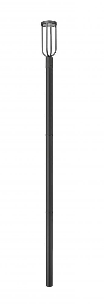 Z-Lite Leland 1 Light Outdoor Post Mounted Fixture in Sand Black Finish Model: 5005PHM-5009P96-BK-L
