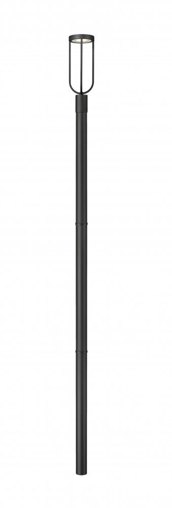 Z-Lite Leland 1 Light Outdoor Post Mounted Fixture in Sand Black Finish Model: 5005PHM-5009P96-BK-L