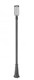 Z-Lite Leland 1 Light Outdoor Post Mounted Fixture in Sand Black Finish Model: 5005PHM-5011P-BK-LED