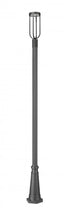 Z-Lite Leland 1 Light Outdoor Post Mounted Fixture in Sand Black Finish Model: 5005PHM-519P-BK-LED