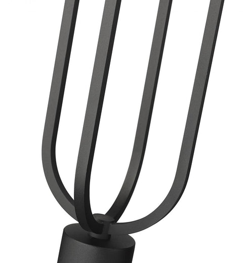 Z-Lite Leland 1 Light Outdoor Post Mounted Fixture in Sand Black Finish Model: 5005PHM-567P-BK-LED