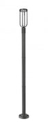 Z-Lite Leland 1 Light Outdoor Post Mounted Fixture in Sand Black Finish Model: 5005PHM-567P-BK-LED