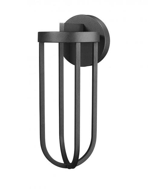 Z-Lite Leland 1 Light Outdoor Wall Light in Sand Black Finish Model: 5005M-BK-LED