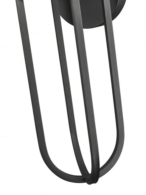 Z-Lite Leland 1 Light Outdoor Wall Light in Sand Black Finish Model: 5005M-BK-LED