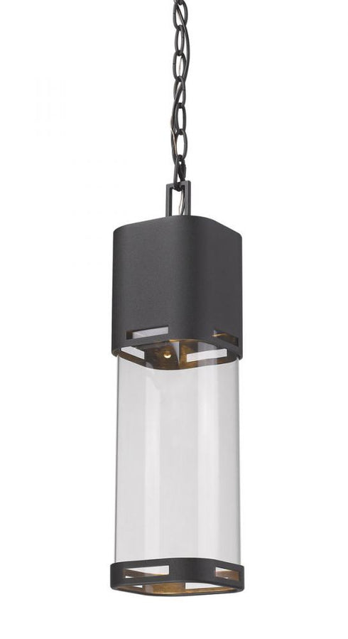Z-Lite Lestat 1 Light Outdoor Chain Mount Ceiling Fixture in Black Finish Model: 562CHB-BK-LED