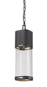 Z-Lite Lestat 1 Light Outdoor Chain Mount Ceiling Fixture in Black Finish Model: 562CHB-BK-LED