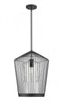 Z-Lite Lido 1 Light Pendant in Matte Black Finish Model: 342P19-MB