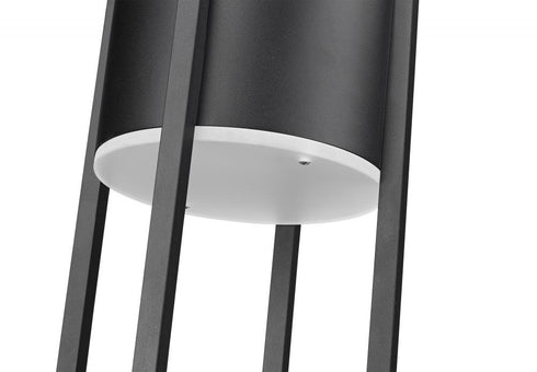 Z-Lite Luca 1 Light Outdoor Chain Mount Ceiling Fixture in Black Finish Model: 517CHB-BK-LED
