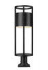 Z-Lite Luca 1 Light Outdoor Pier Mounted Fixture in Black Finish Model: 517PHB-533PM-BK-LED