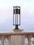 Z-Lite Luca 1 Light Outdoor Pier Mounted Fixture in Black Finish Model: 517PHB-553PM-BK-LED