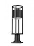 Z-Lite Luca 1 Light Outdoor Pier Mounted Fixture in Black Finish Model: 517PHM-533PM-BK-LED