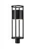 Z-Lite Luca 1 Light Outdoor Post Mount Fixture in Black Finish Model: 517PHB-BK-LED