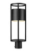 Z-Lite Luca 1 Light Outdoor Post Mount Fixture in Black Finish Model: 517PHM-BK-LED