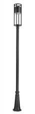 Z-Lite Luca 1 Light Outdoor Post Mounted Fixture in Black Finish Model: 517PHB-519P-BK-LED