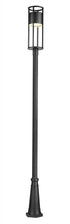 Z-Lite Luca 1 Light Outdoor Post Mounted Fixture in Black Finish Model: 517PHB-519P-BK-LED